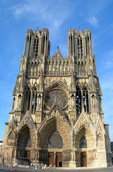 Notre Dame von Reims Stockbild