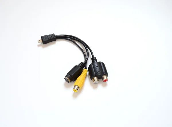 Audio video kabel konektor — Stock fotografie