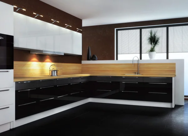 Kitchen.The modern bir mutfak — Stok fotoğraf