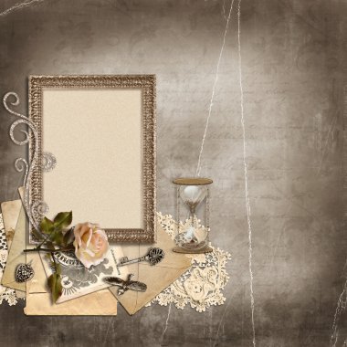 Vintage background with frame clipart