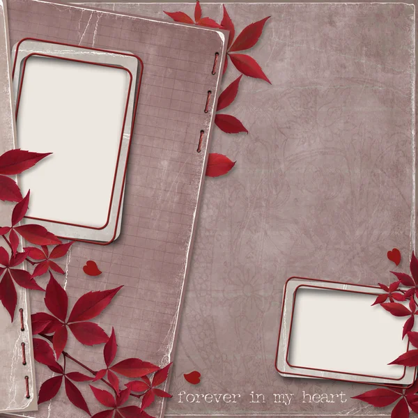 Vintage paper background with frame — Stock Photo, Image