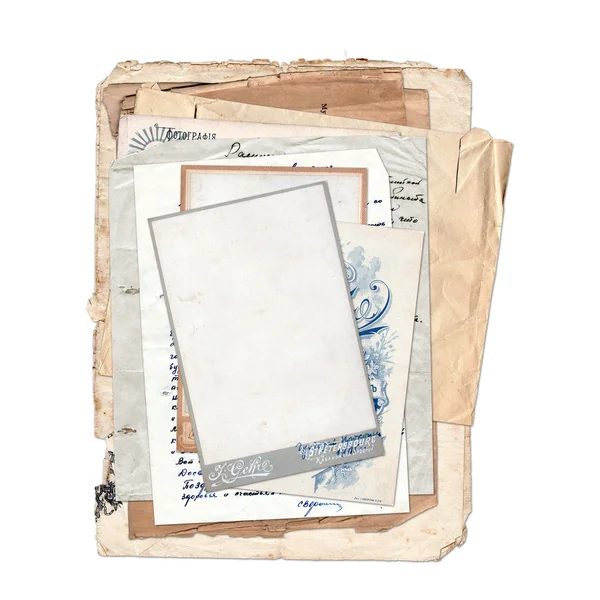 Old archive with letters, photos — Stock Photo, Image