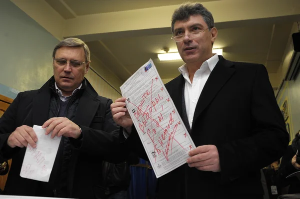 Михаил Касьянов и Борис Немцов — стоковое фото