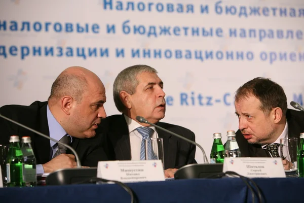Mikhail Mishustin, Sergey Shatalov e Vladimir Lisin — Fotografia de Stock