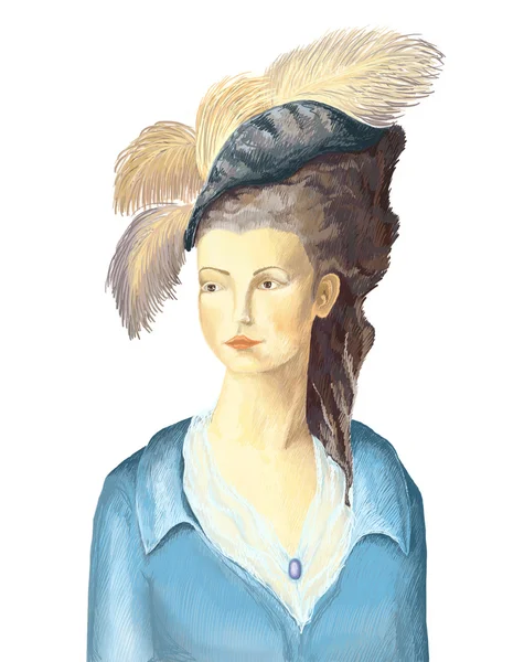 stock image Painted a portrait of a woman