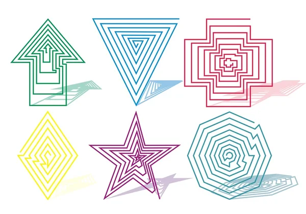 Six symboles — Image vectorielle