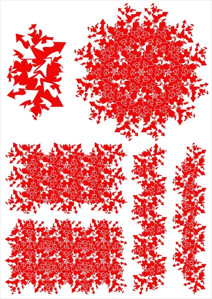 Flèche arrière-plan rouge — Image vectorielle