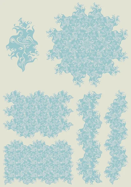 Blommig blå bakgrund — Stock vektor