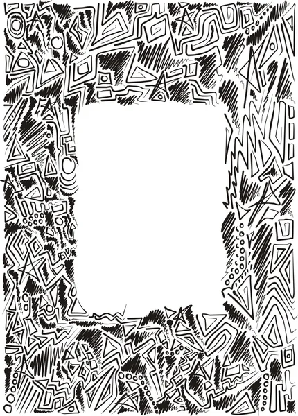 Doodle handgetekende frame — Stockvector
