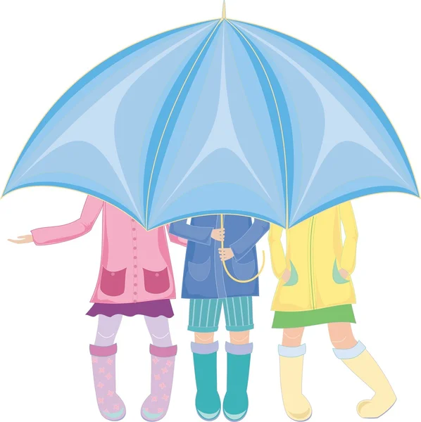 Strands under the umbrella — Stock Vector