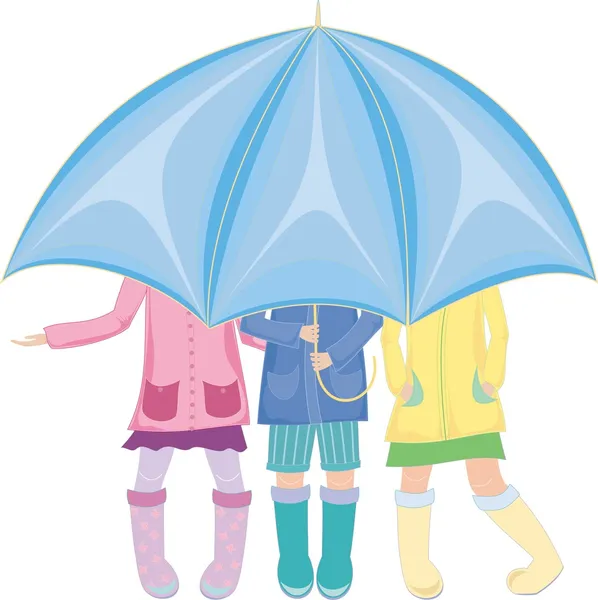 Volets sous le parapluie — Image vectorielle