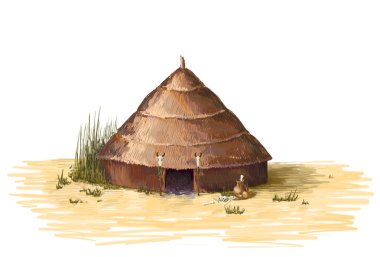 Shaman's cabin clipart