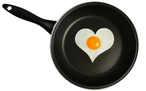 Ei in de vorm van een hart Stockafbeelding