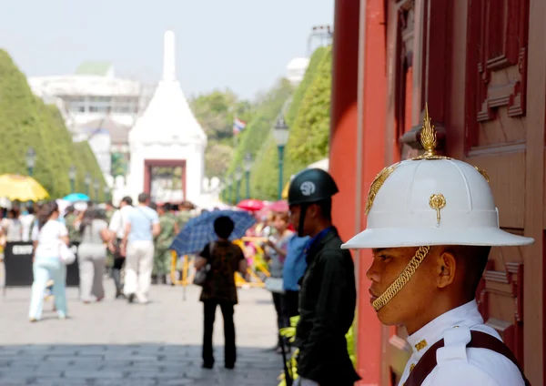 泰国皇家陆军在皇宫的战士 — 图库照片