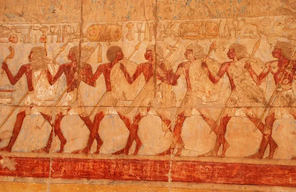 Obrázek v chrámu královny Hatšepsut (Egypt) Stock Fotografie