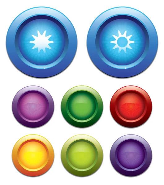 Brightness up-down button set. — Stock Vector