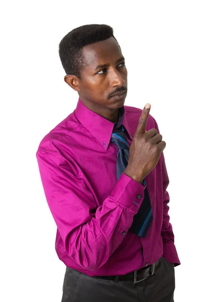 Empresário afro-americano com gravata preta — Fotografia de Stock