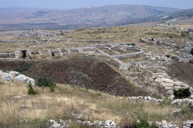 Ruins of old Hittite capital Hattusa clipart