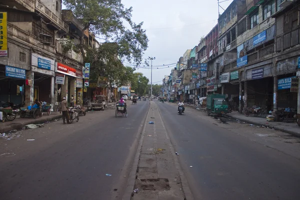 Calle de la mañana en Old Delhi —  Fotos de Stock