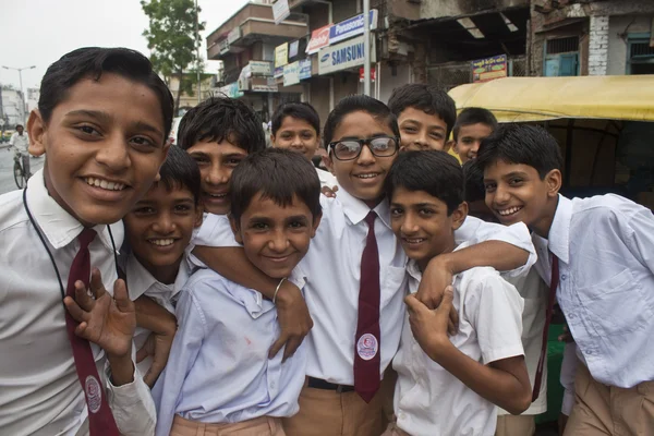 Stock image Unidentified children in school uniforms