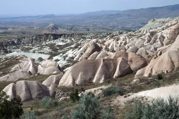 Paesaggio insolito della Cappadocia — Foto Stock