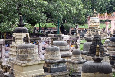 Surroundings of Mahabodhi temple in Bodhgaya clipart