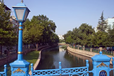 River in city of Eskisehir clipart