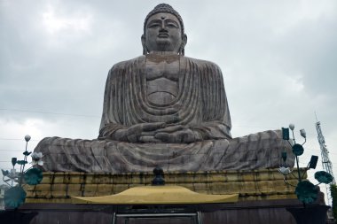 bodhgaya, Hindistan'ın dev Buda heykeli.