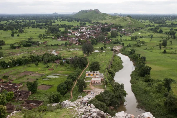 stock image Panorama of Indian countryside