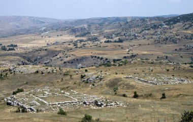 Ruins of old Hittite capital Hattusa clipart