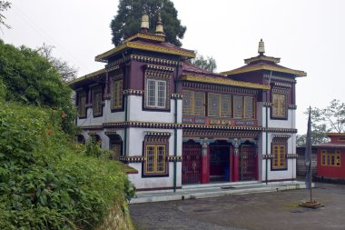 Buddhist monastery in Darjeeling clipart