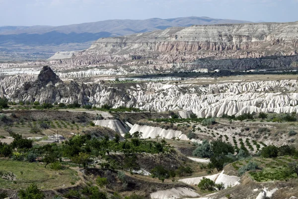 Unusual volcanic landscape in Cappadocia — Stock Photo, Image