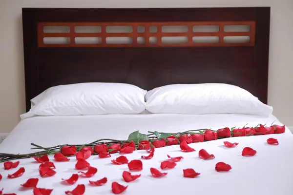 장미의 침대 로열티 프리 스톡 이미지