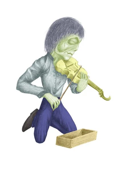 stock image Zombie violinist