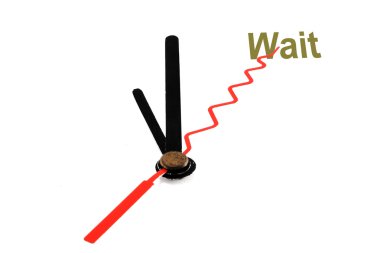 The time of waiting is very long clipart