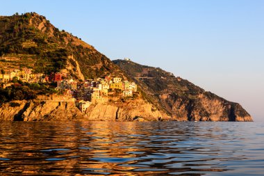 günbatımı manarola cinque terre, İtalya içinde Köyü