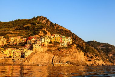 günbatımı manarola cinque terre, İtalya içinde Köyü