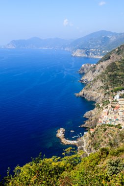 Riomaggiore cinque terre, İtalya içinde havadan görünümü