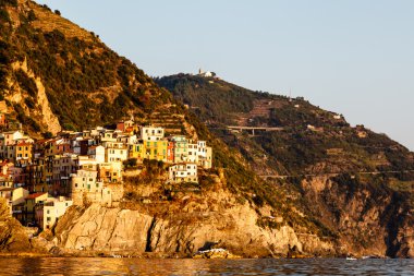 günbatımı manarola cinque terre, İtalya içinde Köyü