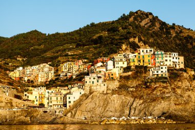 günbatımı manarola cinque terre, İtalya içinde Köyü