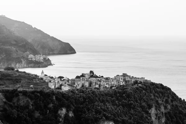 stock image Villages Corniglia and Manarola at the Morning in Cinque Terre,