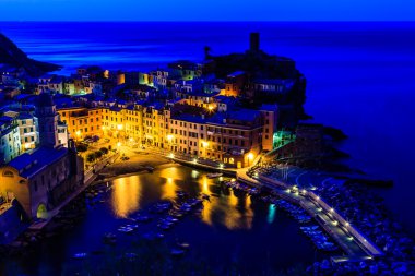 Medieval Village of Vernazza in the Morning, Cinque Terre clipart