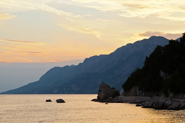 Αδριατικής ηλιοβασίλεμα στην Κροατία — Φωτογραφία Αρχείου