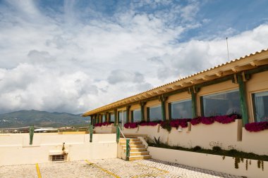 Beach Restaurant near Lisbon, Portugal clipart