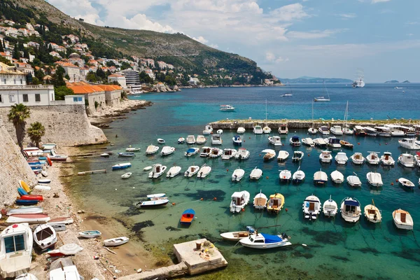 Panorama de Dubrovnik Marina, Croácia — Fotografia de Stock