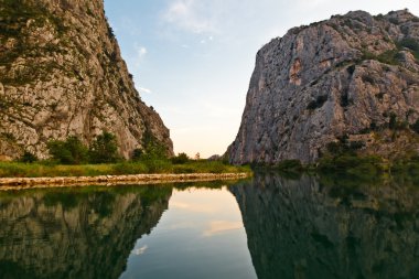 Canyon of Cetina River near Omis, Croatia clipart