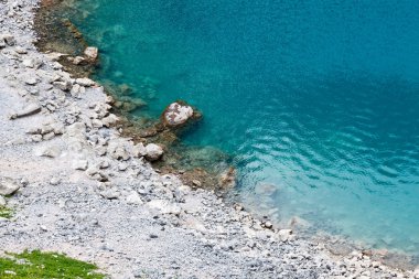 Imotski Blue Lake in Limestone Crater near Split, Croatia clipart