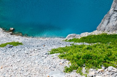 Imotski Mavi Göl kireçtaşı krater yakınındaki split, Hırvatistan