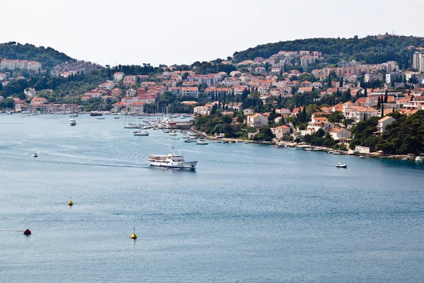 Vista panorámica del puerto de Dubrovnik en Croacia — Foto de Stock
