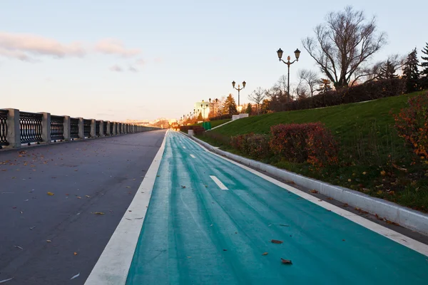 stock image Bicycle Path on Volga River Embankment in Samara, Russia